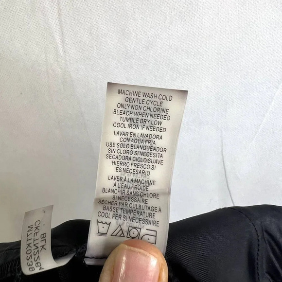 Calvin Klein Black Straight Leg Trouser with Zipper Detail Plus Size 14 - Picture 8 of 10